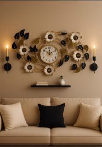 Acrylic Italian Wall Clock with PVD Coated Gold Finish