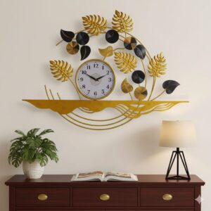 Acrylic Spanish Wall Clock with PVD Coated Gold Finish