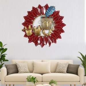 Red Krishna Wall Hanging Decorative Showpiece