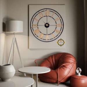 Analog 50 cm X 50 cm Wall Clock (Gold)