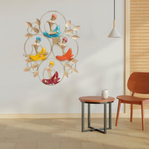 4 Antique Musician Metal Wall Hanging for Living Room & Home Decor